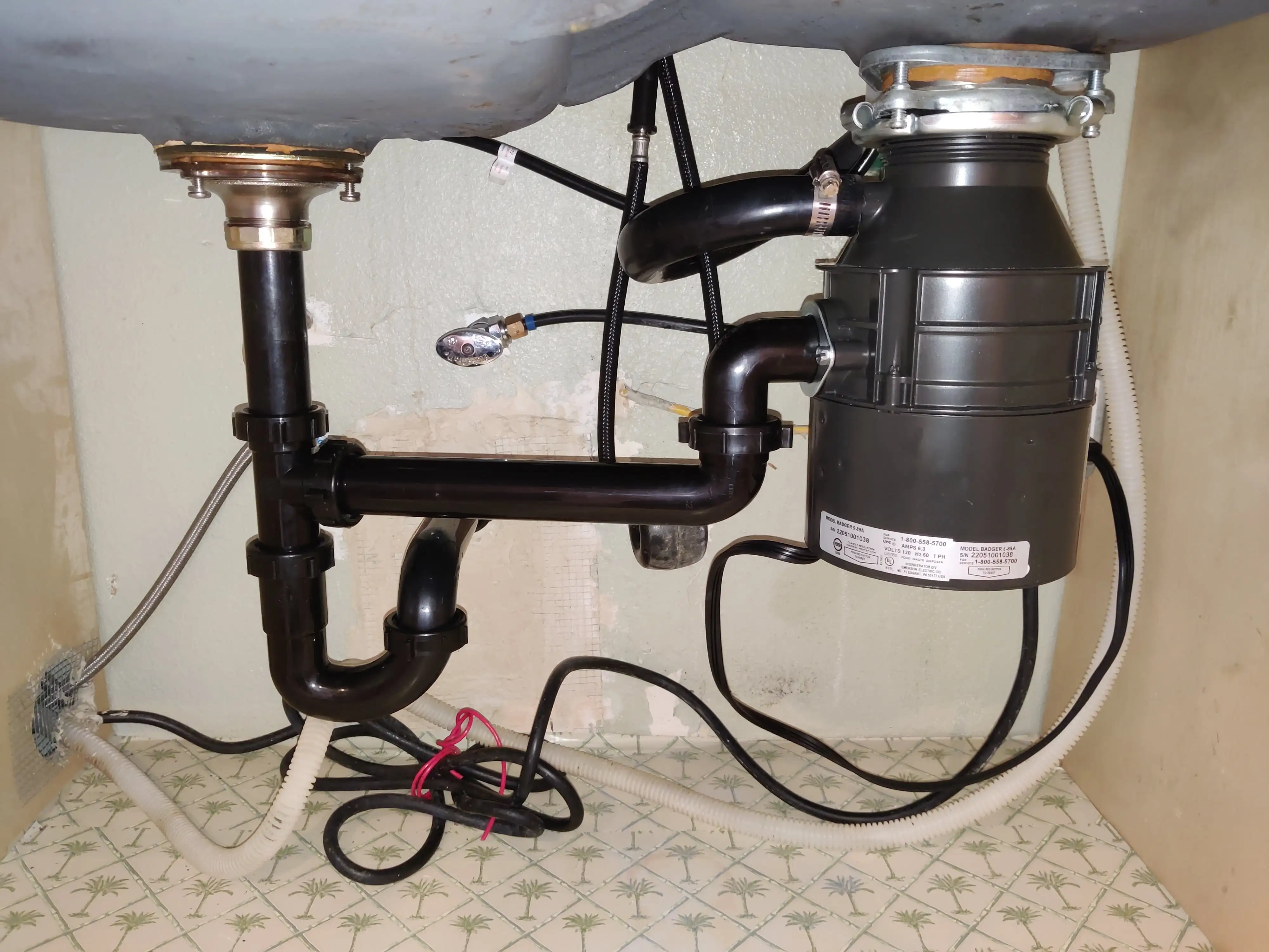 New Drainage Assembly & Garbage Disposal Installation